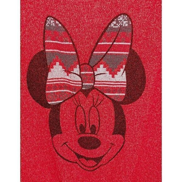 Disney Parks Women's  Medium Red Minnie Mouse Sweater - Picture 1 of 7